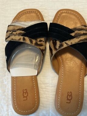 UGG Kenleigh tiger striped slip on sandals